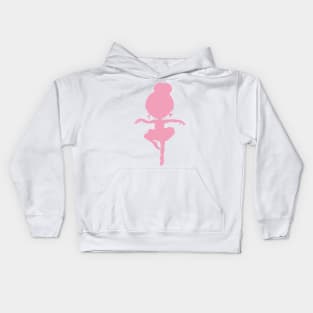 Ballerina Silhouette, Ballet Girl, Ballet Dancer Kids Hoodie